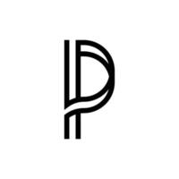 modern bokstav p monogram logotyp design vektor