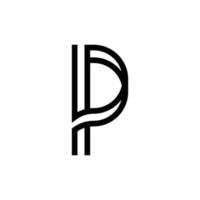 modernes monogramm-logo-design mit buchstabe p vektor