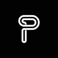 modernes monogramm-logo-design mit buchstabe p vektor