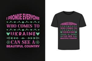 ukrainska retro vintage t-shirt design vektor