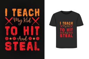 Baseball-Typografie-Vintage-T-Shirt-Design vektor