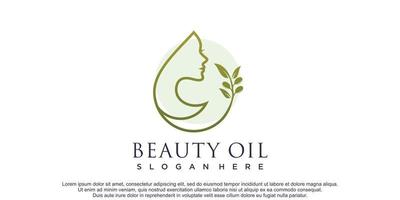 Beauty Olive Logo Illustration mit kreativem Design vektor