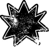 grunge ikon ritning av en vit skylt vektor