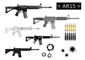 Ar15 vektor silhuett