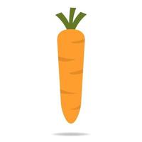 Karotten-Symbol in flach isoliert auf weißem Hintergrund. gesunde Ernährung. Bio-Gemüse. frisches Essen. vektorillustration für ihr design, web vektor