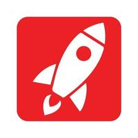Vektor einfaches Raketensymbol-Logo