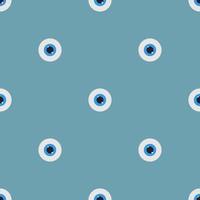 seamless mönster med blå ögon ikon. klinikens ögonbländare. platt stil. vektorillustration för design, webb, omslagspapper, tyg, tapeter. vektor