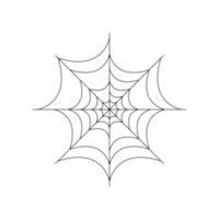 runt hela spindelnätet isolerad på vit bakgrund. halloween spindelnät element. spindelnät linje stil. vektor illustration för någon design.