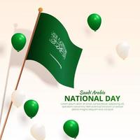 Saudiarabiens nationaldag banner för sociala medier vektor