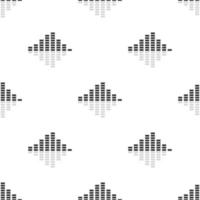 Nahtloses Muster mit Equalizer-Symbolen auf weißem Hintergrund. Vorlage für Musikaufnahmestudios. vektorillustration für design, web, verpackungspapier, stoff vektor