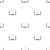 nahtloses Muster mit braunen Büchern auf weißem Hintergrund. Vektor-Illustration. vektor