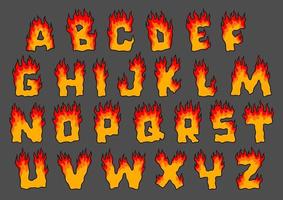 Alphabet-Feuer-Cartoon-Vektor-Illustration vektor