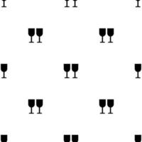 nahtloses Muster mit zwei Gläsern auf weißem Hintergrund. vektorillustration für design, web, verpackungspapier, stoff, tapete vektor