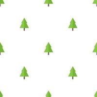 seamless mönster med platt grönt träd ikon på vit bakgrund. vektorillustration för design, webb, omslagspapper, tyg, tapeter. vektor