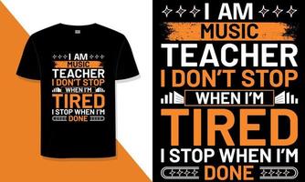 lärare typografi t-shirt design vektor