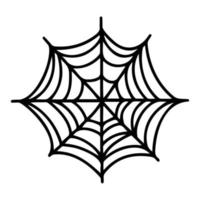 spindelnät samling isolerad på en vit bakgrund. en uppsättning nät för halloween, en söt spindel. handritade spindelnät ikoner för halloween dekoration vektor