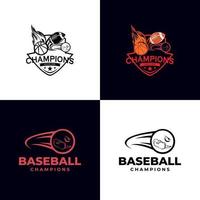 Logo-Emblem der Champions Sports League. baseballabzeichen, sportlogo, teamidentität, vektorillustration vektor