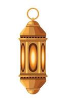 gyllene arabisk lampa vektor
