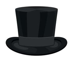 svart elegant tophat vektor