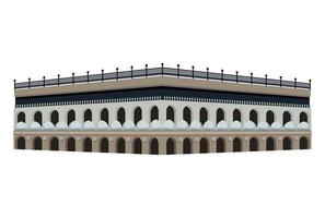 Mekka-Moschee-Gebäudefassade vektor
