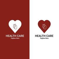 hjärta ikon med stetoskop. hälsa medicinsk logotyp mall vektor illustration design