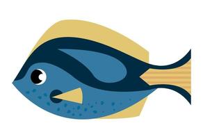 blå fisk sealife djur vektor