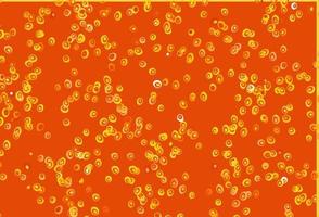 hellgelbe, orangefarbene Vektortextur mit Festplatten. vektor