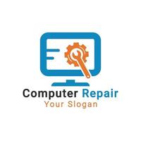 PC reparation logotyp, mjukvaruutveckling logotyp, dator reparation logotyp mall vektor