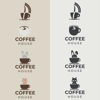 Café-Logo. Kaffee-Logo. Reihe moderner Vintage-Café-Logos. Vektor-Illustration. vektor