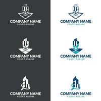 Logo-Vorlage für Immobilienunternehmen. geeignet für Firmenlogo, Druck, Digital, Symbol, Apps und andere Marketingmaterialzwecke. vektor