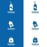 Online-Shopping-Logo. Vektor-Logo-Shop. Einzigartige Vorlage für das Einkaufs- und Einzelhandelslogo vektor