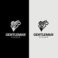 Gentleman-Logo-Design. geeignet für Firmenlogo, Druck, Digital, Symbol, Apps und andere Marketingmaterialzwecke. Gentleman-Logo-Set