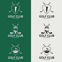 satz von golfclub-logos, etiketten und emblemen. geeignet für Firmenlogo, Druck, Digital, Symbol, Apps und andere Marketingmaterialzwecke. Golf-Logo-Set. vektor