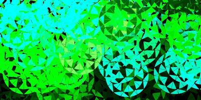 ljusblå, grön vektormall med triangelformer. vektor