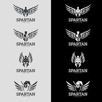 spartansk logotyp ikon design vektor. lämplig för företagslogotyp, tryck, digital, ikon, appar och annat marknadsföringsmaterial. spartansk logotyp set vektor