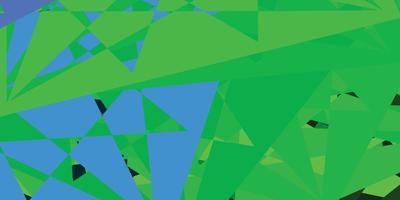 hellrosa, grüner Vektorhintergrund mit polygonalen Formen. vektor