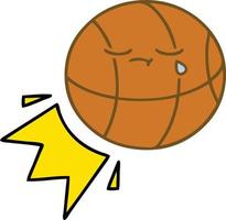 niedlicher Cartoon-Basketball vektor
