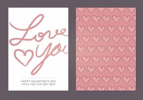 Älskar dig Vector Valentins dagkort