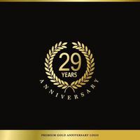 29-årsjubileum för lyxlogotyp används för hotell, spa, restaurang, VIP, mode och premium varumärkesidentitet. vektor