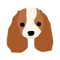 niedliche gekritzelillustration der hunderasse cocker spaniel. Hund im minimalistischen Stil vektor