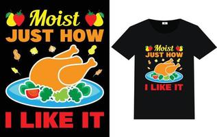 trendige Erntedankfest-Typografie und grafisches T-Shirt-Design vektor