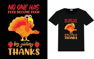 trendig Thanksgiving day typografi och grafisk t-shirt design vektor