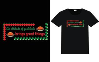 trendige Erntedankfest-Typografie und grafisches T-Shirt-Design vektor