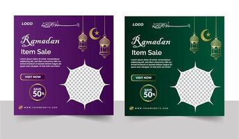 ramadan artikelverkauf social media banner vorlage vektor