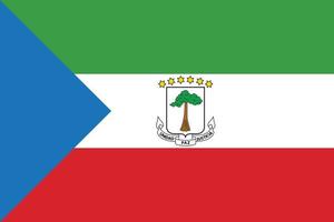 Ekvatorialguineas flagga vektor