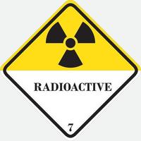 radioaktiv symbol. radioaktivt varningsskylt vektor