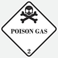Giftgas unterzeichnen. Gefahrgutplaketten Klasse 2 vektor