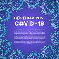 coronavirus covid-19 pandemi bakgrund med kopia utrymme. patogen andningsvägar från Wuhan Kina. nytt coronavirus 2019-ncov. neon färger vektor banner.