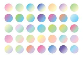uppsättning av pastell gradient färgnyanser kombinationer bästa moderna unika. vektor illustration