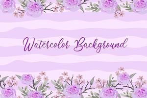 lila Blumenaquarellhintergrund vektor